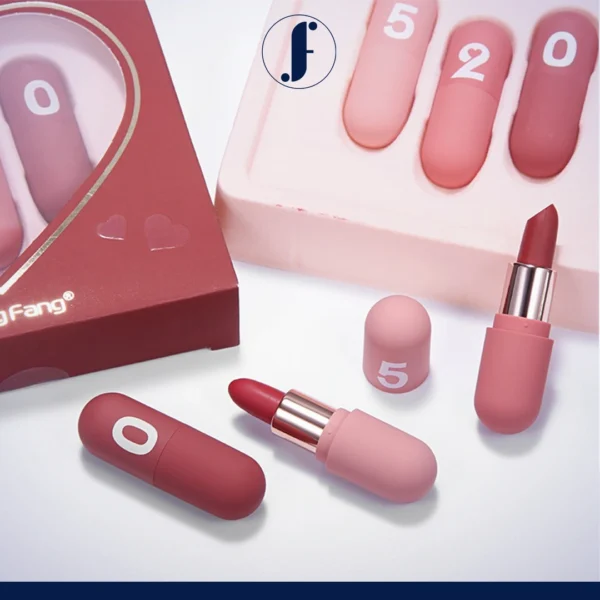 Domestic-cosmetics-Hengfang-mini-romantic-capsule-520-velvet-lipstick-three-piece