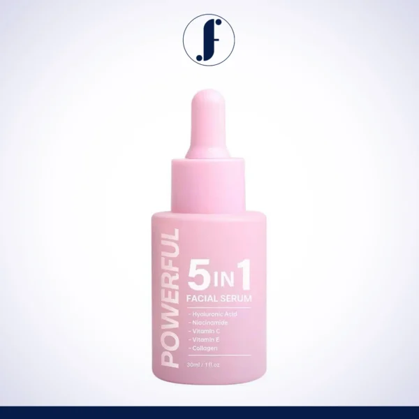 Farjun 5 In 1 Facial Skin Care Serum, Face Serum With 5% Niacinamide, 10% Vitamin C, Vitamin E 30%, Collagen, Anti-Aging and Whitening